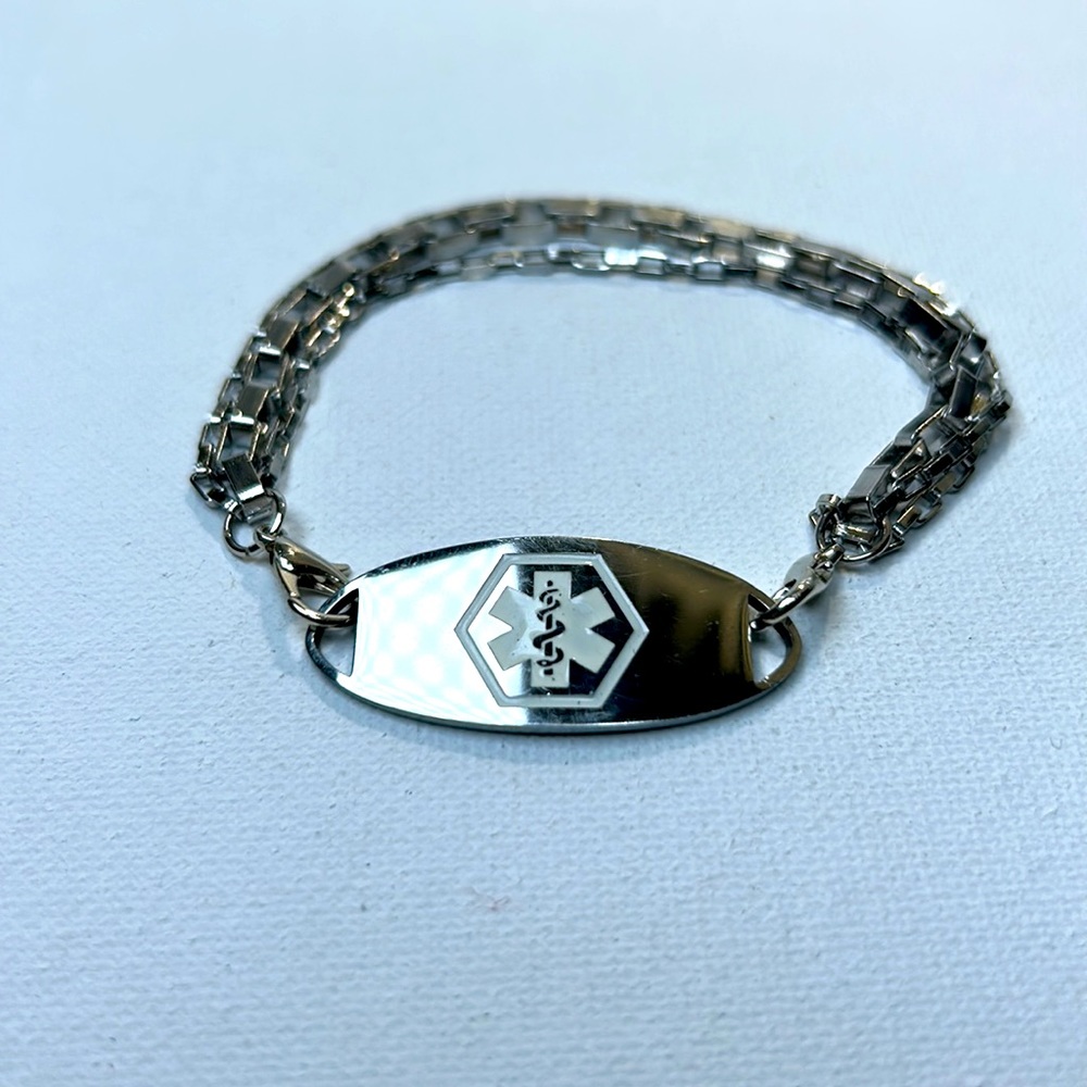 Artisan Handmade Modern Stainless Steel Bracelet For Your Medical Alert Tag Boho
